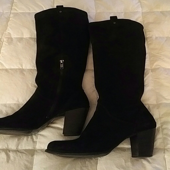 UGG Shoes - Ugg Ava Black Suede tall boots 8.5